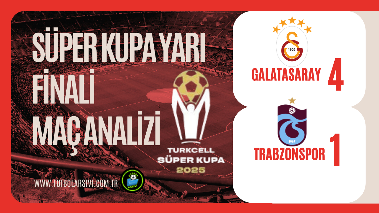 Galatasaray 4-1 Trabzonspor | S�per Kupa Yar� Final Ma� Analizi ve �statistikler